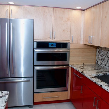 Contemporary Red Kitchen