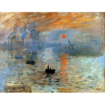 Claude Oscar Monet Impression- Sunrise, 21"x28" Wall Decal Print
