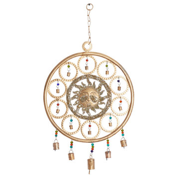 Eclectic Gold Metal Windchime 62986