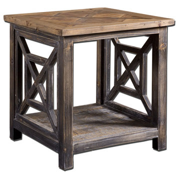 Uttermost 24263 Spiro Rustic Farmhouse 20" X 22" 100% Reclaimed - Natural Wood