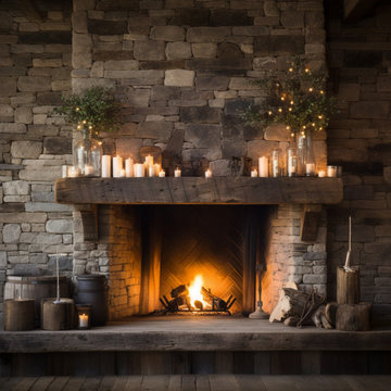 Gorgeous Fireplace Mantels with Wooden Corbels