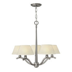 Hinkley Whitney Brushed Nickel 5-Light Chandelier With Shades