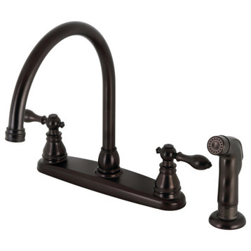 KB725ACLSP Centerset Kitchen Faucet With Side Sprayer, Oil Rubbed Bronze