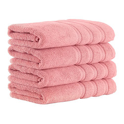 CLASSIC TURKISH TOWELS - Antalya Luxury Turkish Bath Towel Set, Lobster, 16"x30" - Bath Towels