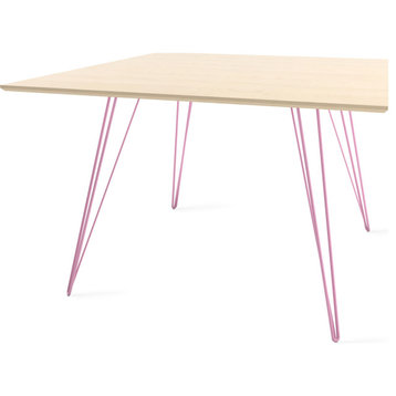 Williams Square Dining Table - Pink, Small, Maple