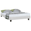 Acton Upholstered Platform Bed, White, King