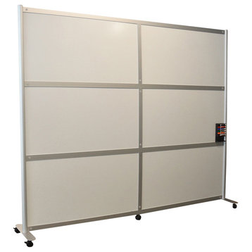 Loftwall Modern Room Divider, Modular Lightweight Frame, 8"x78", Dry-Erase