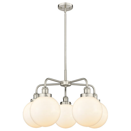 Innovations Beacon 5 26" Chandelier Satin Nickel