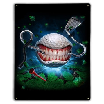 Monster Golfball, Classic Metal Sign