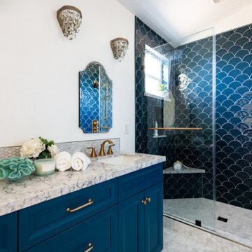 Master Bathroom Remodel with Geometric Shapes