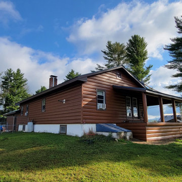 Western Cedar Steel Log Siding Install in Hope Valley, RI