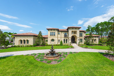 Inspiration for a mediterranean exterior home remodel in Jacksonville