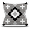 Pellerina Design "Linen Moroccan" Gray Geometric Throw Pillow, 20"x20"