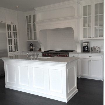 White Victorian Kitchen Island