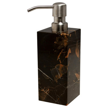 Myrtus Collection Black and Gold Marble Soap Dispenser