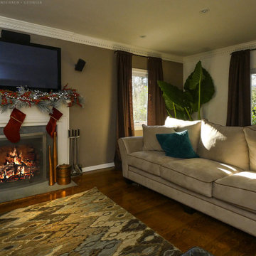 New Casement Windows in Cozy Living Room - Renewal by Andersen Georgia
