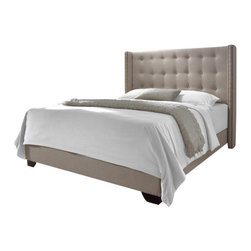 DG Casa - Savoy Linen Wing Back Bed - Panel Beds