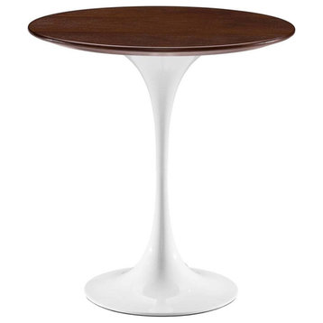 Modway Lippa 20" Round Side Table With White Cherry Walnut EEI-5679-WHI-CHE