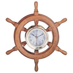Buy Antique Copper Deluxe Class Porthole Clock 12in - Nautical Decor
