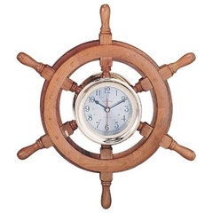 18” Black Porthole Clock