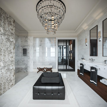 Luxury Master Bathroom with Seating