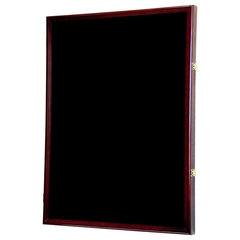 XL Large Jersey Display Case 35 x 25 Frame Shadow Box, UV Protection for Baseball Football Hockey Military Uniform Framing with Hanger (Black