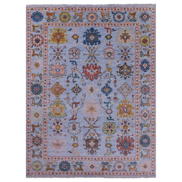 Hand-Knotted Turkish Oushak Wool Rug 9' 1" X 12' 0" - Q9151