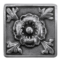 Inviting Home Inc. - Poppy Knob, Brilliant Pewter - Cabinet And Drawer Knobs