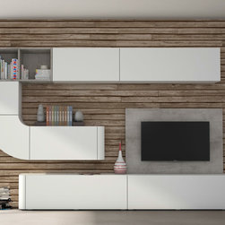 Modern Wall Unit Velvet 117 by Artigian Mobili Italy - $3,899.00 - Entertainment Centers And Tv Stands
