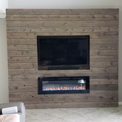 Rustic Brown Accent Wall - Home Decor