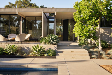 Example of a mid-century modern entryway design in San Francisco