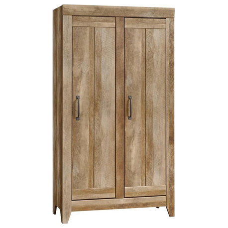 Bowery Hill 2-Door Mid-Century Engineered Wood Storage Cabinet in Oak