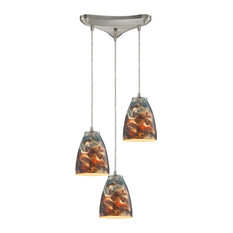 Boho 3 Light Mini Pendant in Satin Nickel Finish