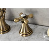 KS2983AX Widespread Bathroom Faucet With Brass Pop-Up, Antique Brass