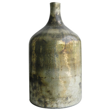 Metallic Vintage Mercury Glass Vase 10"x18"