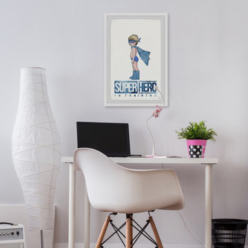 "Little Superhero in Training" Framed Painting Print