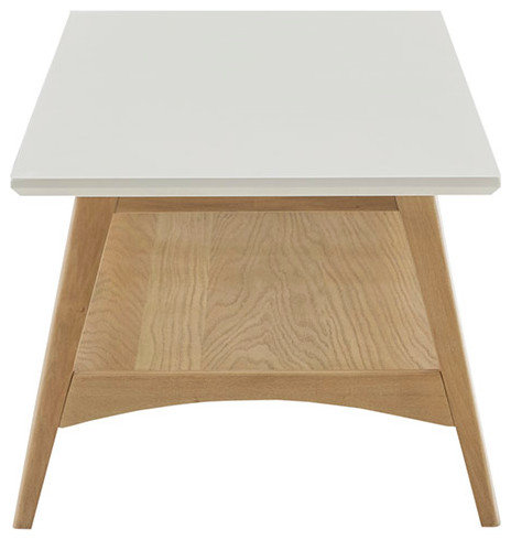 Natural Wood Coffee Table Mid Century Modern