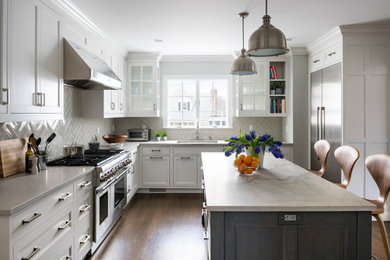 Beach style kitchen photo in Boston