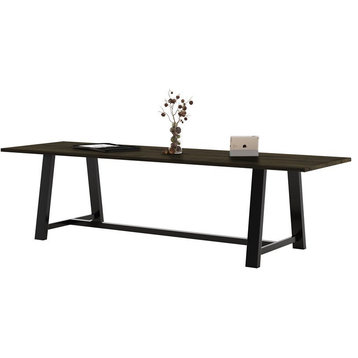 KFI Midtown 3' x 10' Wood Top Standard Height Conference Table in Espresso