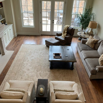 Persian Tabriz Overdyed Rug inspires and updates living room design!