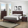 Homelegance Kari 3-Piece Platform Bedroom Set, Warm Brown Cherry