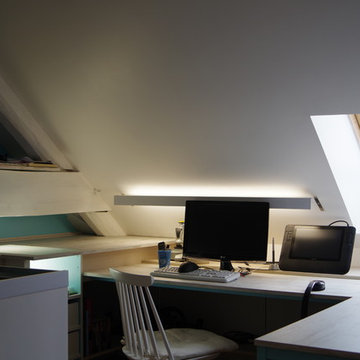 Bureau sous les toits.