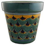 Color y Tradicion - Mexican Ceramic Flower Pot Planter Folk Art Pottery Handmade Talavera 34 - Mexican Talavera Pot Planter