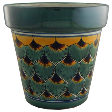 Mexican Ceramic Flower Pot Planter Folk Art Pottery Handmade Talavera 34