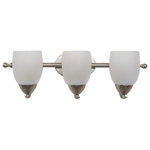 Yosemite Home Decor - 3-Lights Vanity, Brushed Nickel - Hardwire : Yes