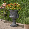 GDF Studio Joa Chalice Lightweight Concrete Garden Decorative Urn Planter, Black