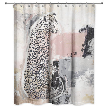 Jungle Cat Abstract II 71"x74" Shower Curtain