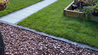 Full extension with new garden in Tallaght. Paving, new grass and stones around