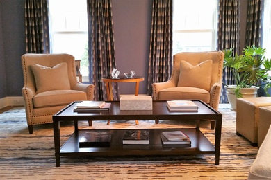Inspiration for a transitional living room remodel in New York