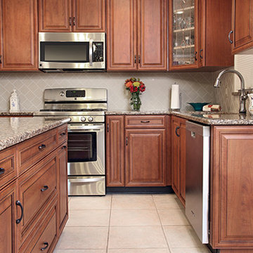 Black Cherry and Cambria Kitchen